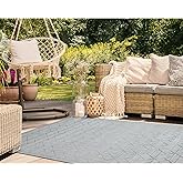 Liora Manne Carmel Indoor/Outdoor Power Loomed Synthetic Blend Low Profile Area Rug - Contemporary Geometric Global Decorativ