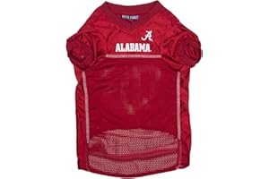 PETS FIRST NCAA College Alabama Crimson Tide Mesh Jersey for Dogs & Cats, XXX-Large. Licensed Big Dog Jersey with Your Favorite Football/Basketball College Team