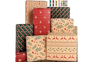 Wrapping Paper Christmas Wrapping Paper Sheets,Eco Friendly Christmas Gift Wrapping Paper for Women Men Boys Girls Children K