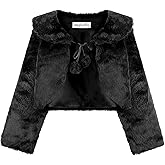 BOLEROSE Girls Cozy Faux Fur Childrens Kids Bolero Shrug Jacket Wrap Coat