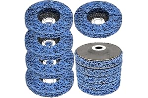 LUCKYSLYCYC 10 Pack Strip Disc,4" x 5/8" Paint Removal Disc,Paint Stripper Wheel (100x16mm),Blue for Removes Rust,Cleans Welds&Metal,Fiberglass Work Cleans