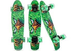 VOYAGER Tony Hawk 22" Complete Cruiser Skateboard, 9-ply Maple Deck Skateboard for Cruising, Carving, Tricks and Downhill, Slime