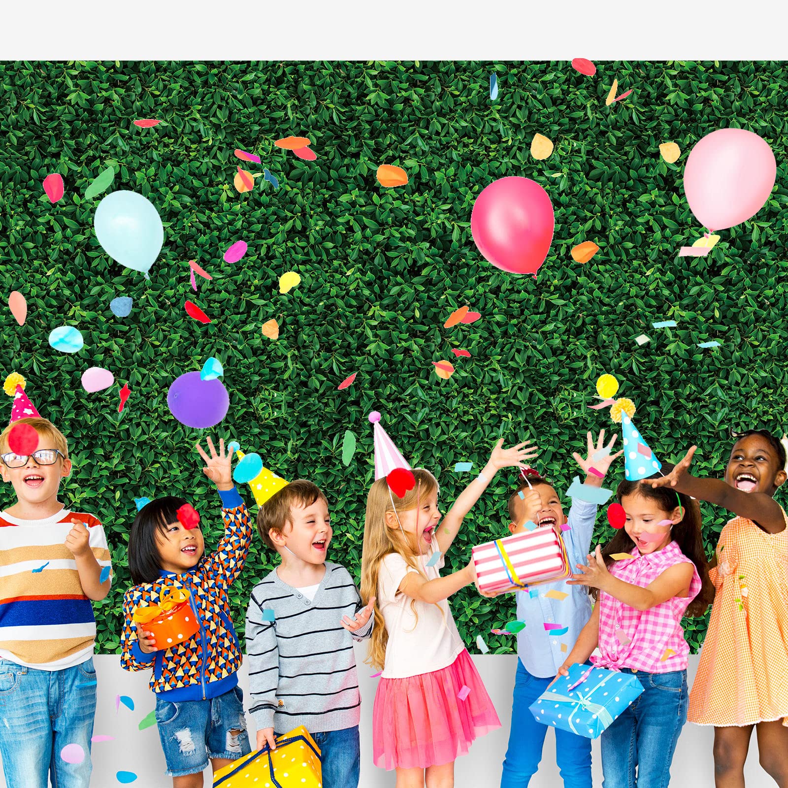 Tatuo 3 Pieces 54 x 108 Inches Jumbo Green Leaves Photography Leaf Backdrop 3D Waterproof Tree Leaves Background Photo Booth Prop Green Leaf Tablecloths for Baby Shower Birthday Party Decoration