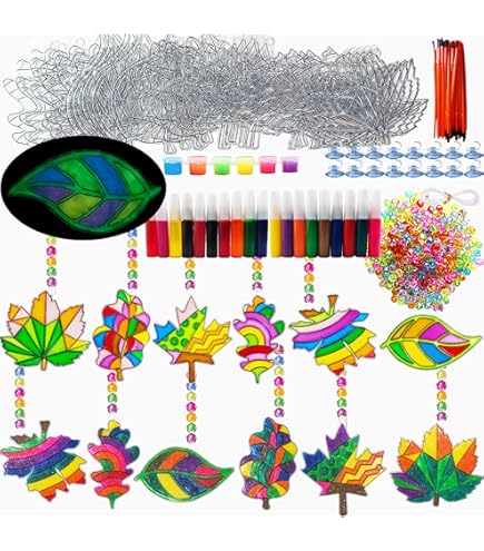 Ayhuhra 30 Sets DIY Sommer-Sonnenfänger – Leuchtet Im Dunkeln, Fenstermalerei-Bastelset Für Kinder & Erwachsene