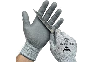 Bullster Flex 5 Cut-Resistant Work Gloves | PU-Coated Safety Gloves | Food-Grade Gloves | General Work, Glass & Kitchen Use
