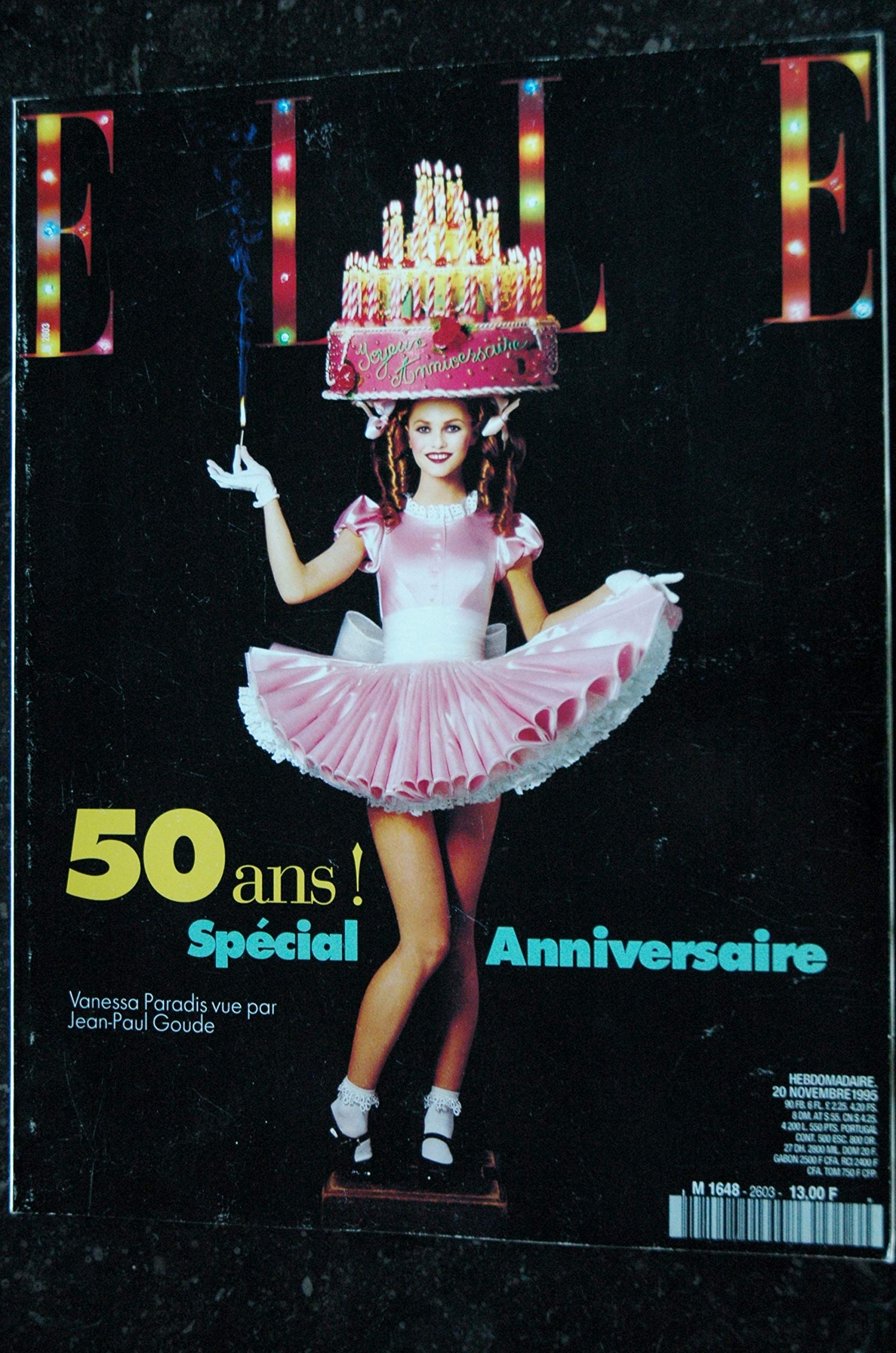 Elle 2603 Novembre 1995 Cover Vanessa Paradis Par Jean Paul Goude 50 Ans Special Anniversaire Les Tresors D Emmanuelle Amazon Com Books