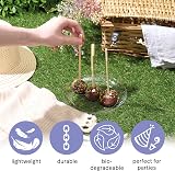 MATANA 250 Wooden Paddle Skewers 18cm Flat Bamboo Sticks 100% Natural view 4