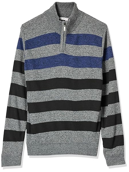 ISAAC MIZRAHI BOYS HOODED BLOCK SWEATER, GRAY