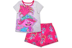 DreamWorks Universal Trolls Poppy Girls 2 Piece T-Shirt and Short Set for Toddlers and Big Kids