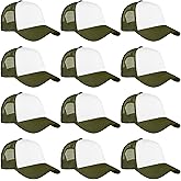 Falari 12 Pack Bulk Wholesale Mesh Trucker Hats 5 Panel and 6 Panel Baseball Caps for Men and Women