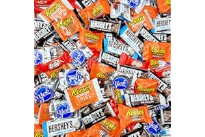 SWEETSOME Hersheys, Milk and Dark Chocolate Halloween Assortment Mix - Includes York, ReesesCups, Almond Joy, & KitKat - Induvidually Wrapped Snack Size Bulk Candy Variety Bag - Party Pack - 4 Pound (Pack of 1)