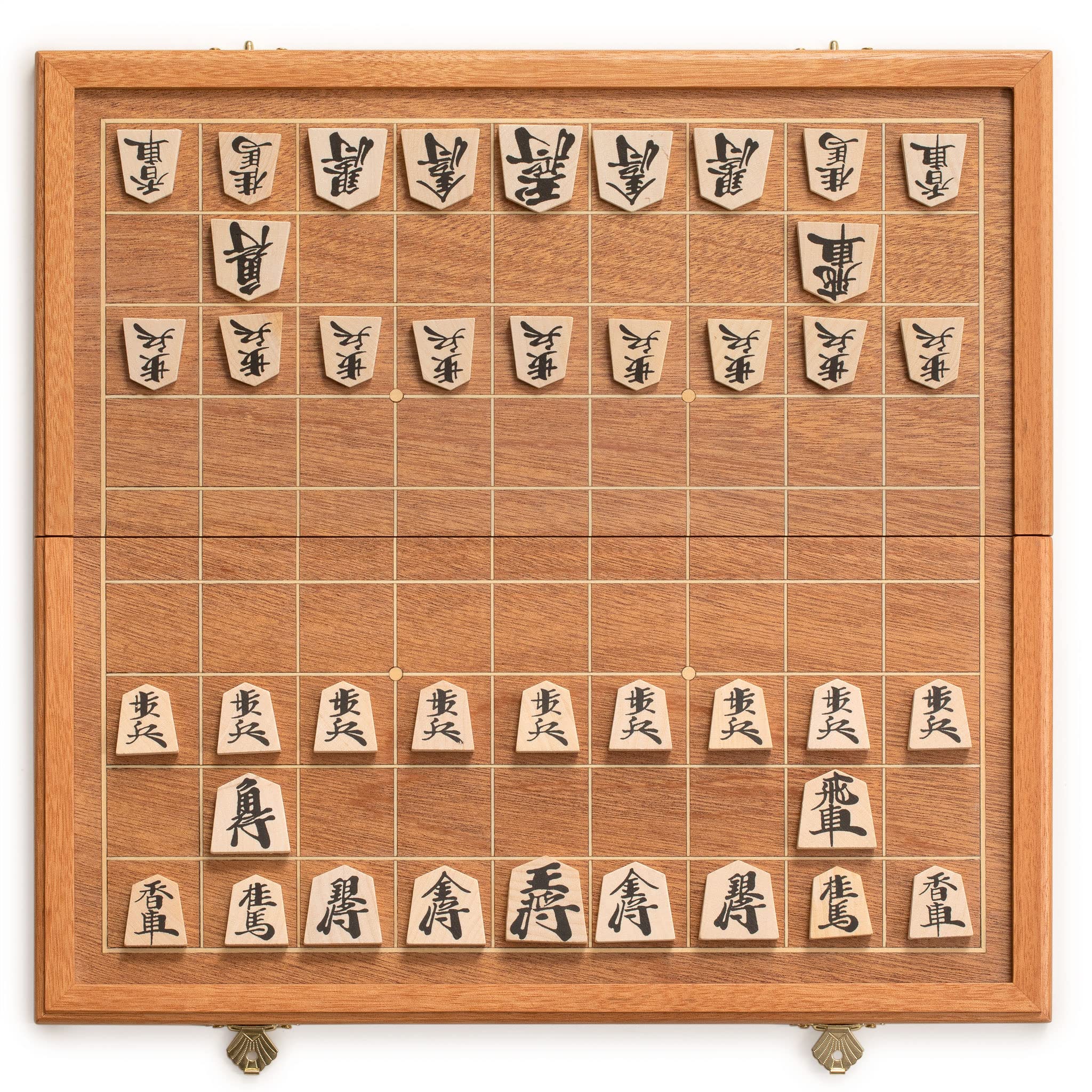 Yellow Mountain Imports Houten Shogi Japans Schaakspel Traditionele Koma Speelstukken Set