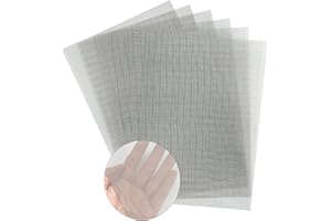 YAGJIA 6PACK 304 Stainless Steel Metal Mesh Screen, 12"x8"(30x21cm) Vent Screen, 20Mesh 1mm Hole Fine Wire Mesh Sheet, Easy to Cut for Air Vent, Door, Window, Cage, Filter and DIY Project