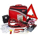 Lifeline 4388AAA Excursion Road, 76-Piece Car Air Compressor, Jumper Cables, Flashlight and First Aid Kit