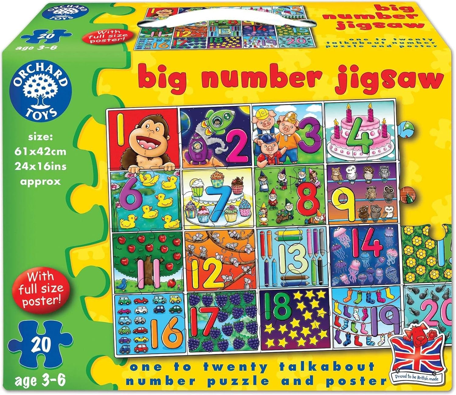 Big Number Jigsaw Puzzle (20 Piece) by Orchard Toys Toys