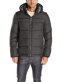Tommy Hilfiger Men's Ultra Loft Insulated Midlength Quilted Puffer Jacket With Fixed Hood