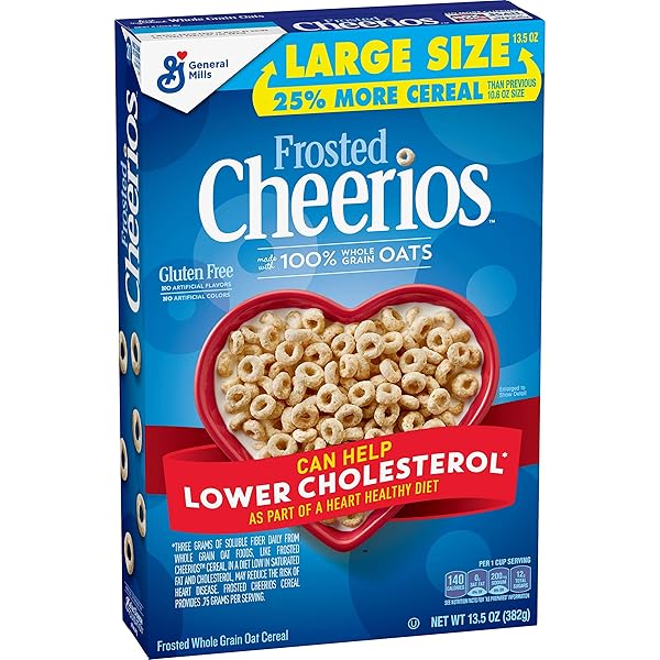 FROSTED CHEERIOS CEREAL, CEREAL WITH OATS, GLUTEN FREE, 13.5 OZ