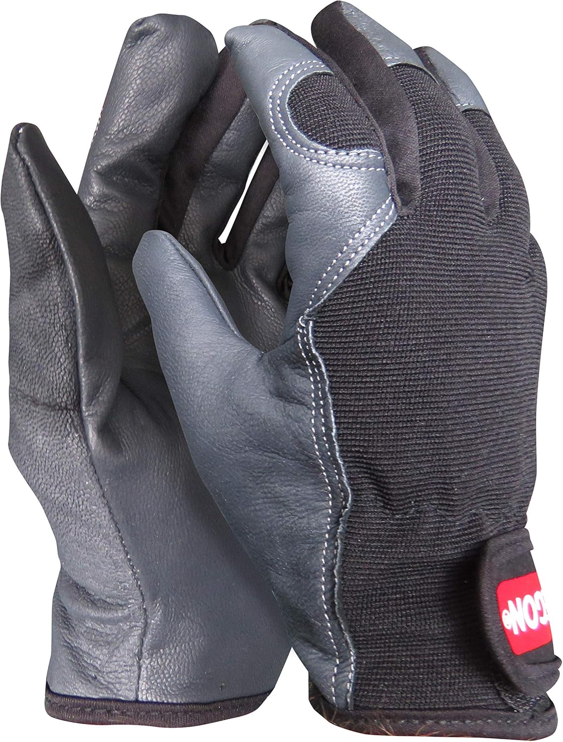 Oregon Leather Work Gloves, Stretch Leather Material with Adjustable Wrist & Fabric Mesh