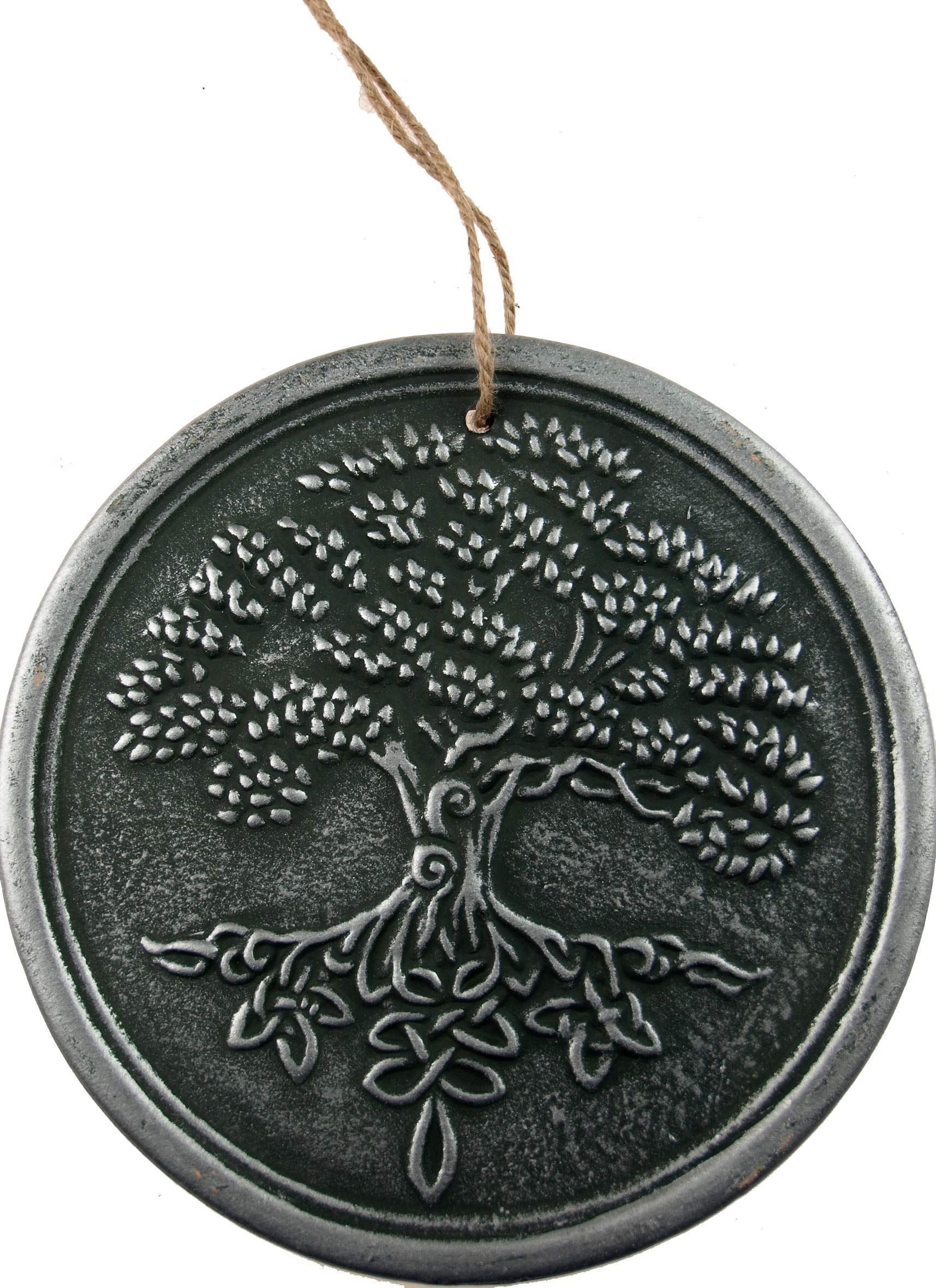 Lisa Parker Terracotta Tree of Life Plaque by Ornament Silver 20x20x1.5cm