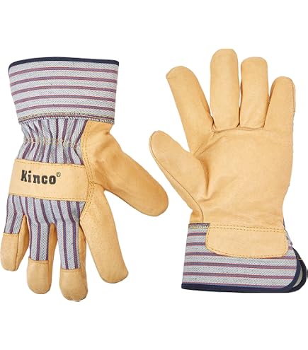 thumbnail interactive-video image 1 of Kinco 1919-XXL Hi-Vis Green Pigskin Palm Work Gloves – Safety Cuff, Grain Palm 1 of 4