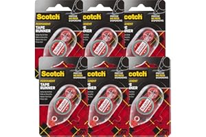 Scotch adhésif double face Rouleau. 68,6 cm X 26 Pieds (6061), 6 pack