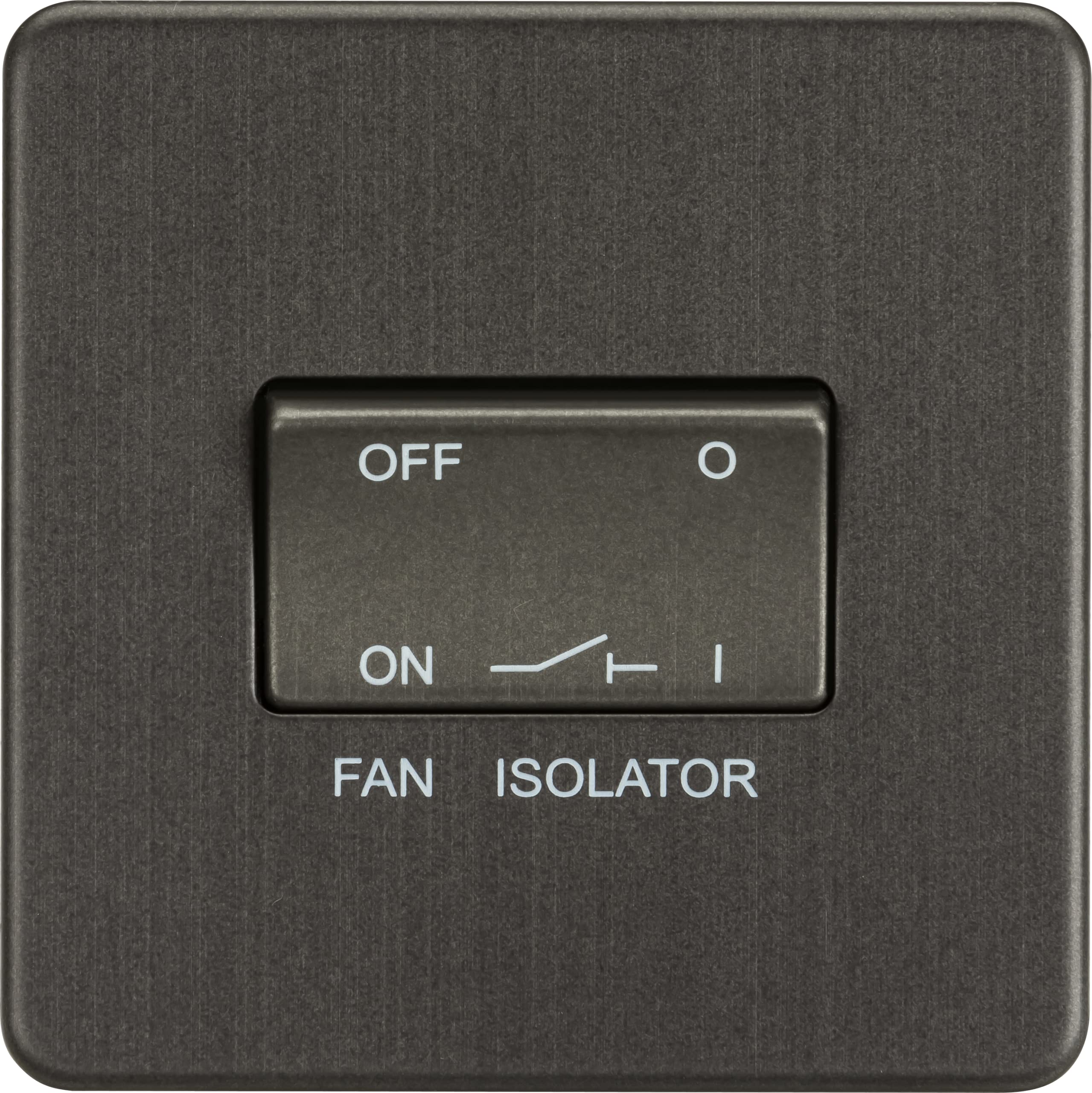 Knightsbridge SF1100SB Screwless 10AX 3 pole Fan Isolator Switch, Smoked Bronze