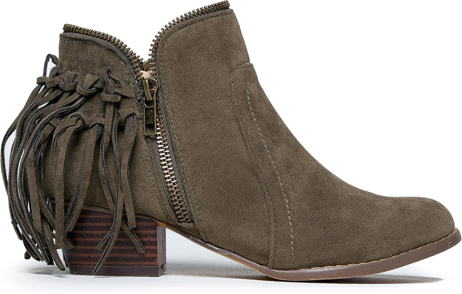 bella retro lace up chunky grip heel ankle boots shoes