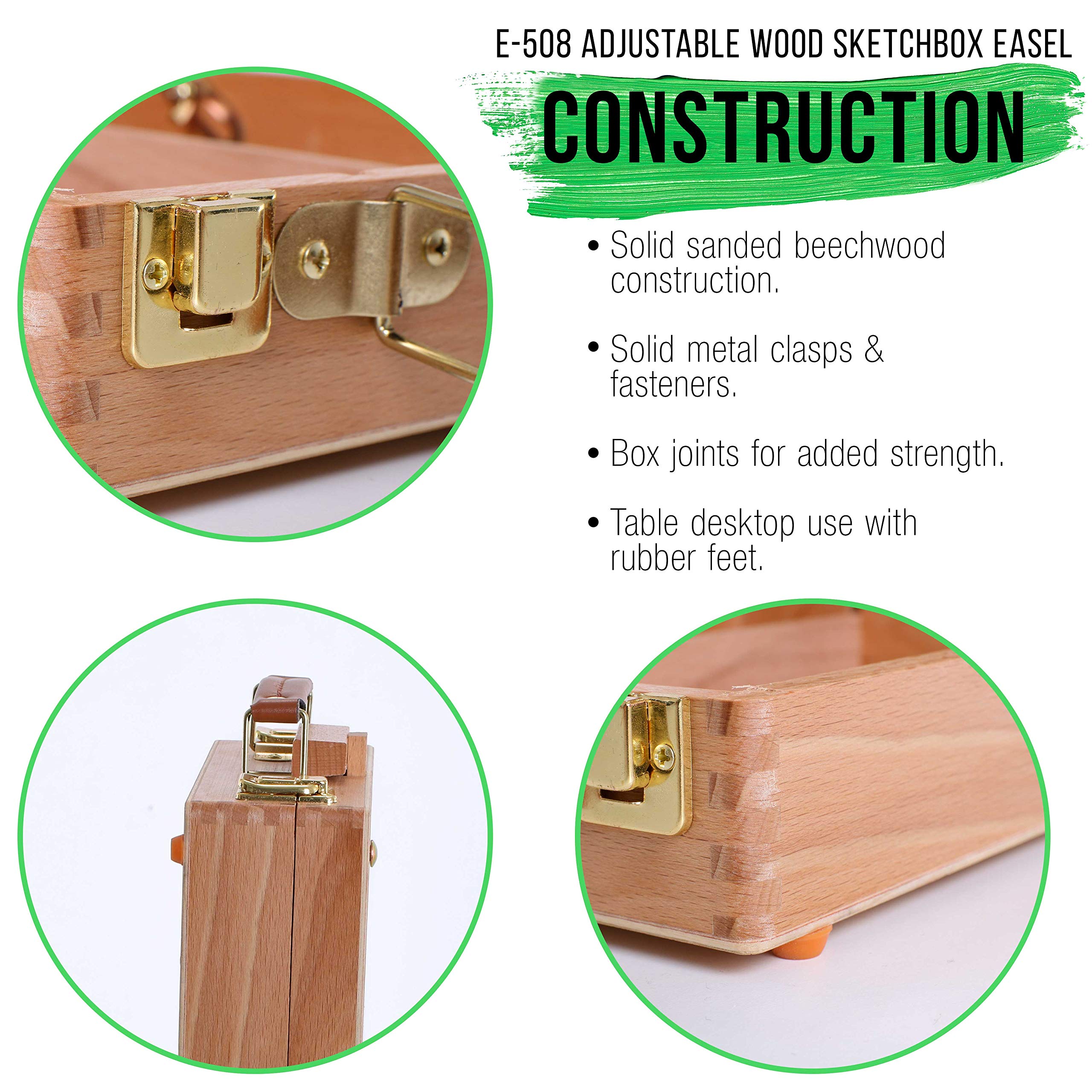 Mua U.S. Art Supply Antigua Adjustable Wood Table Sketchbox Easel ...