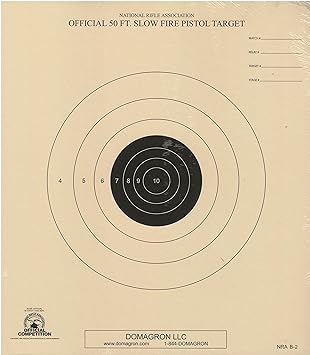 Amazon.com : DOMAGRON 50 Foot Slow Fire Pistol Target Official NRA ...