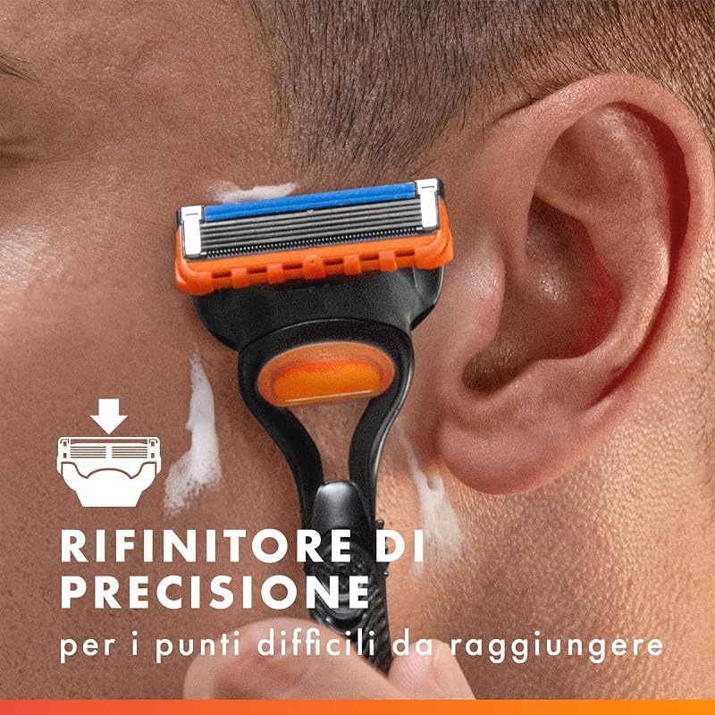 Lamette Fusion 5, 20 Cartucce per Rasoio Barba Uomo, Multicolore