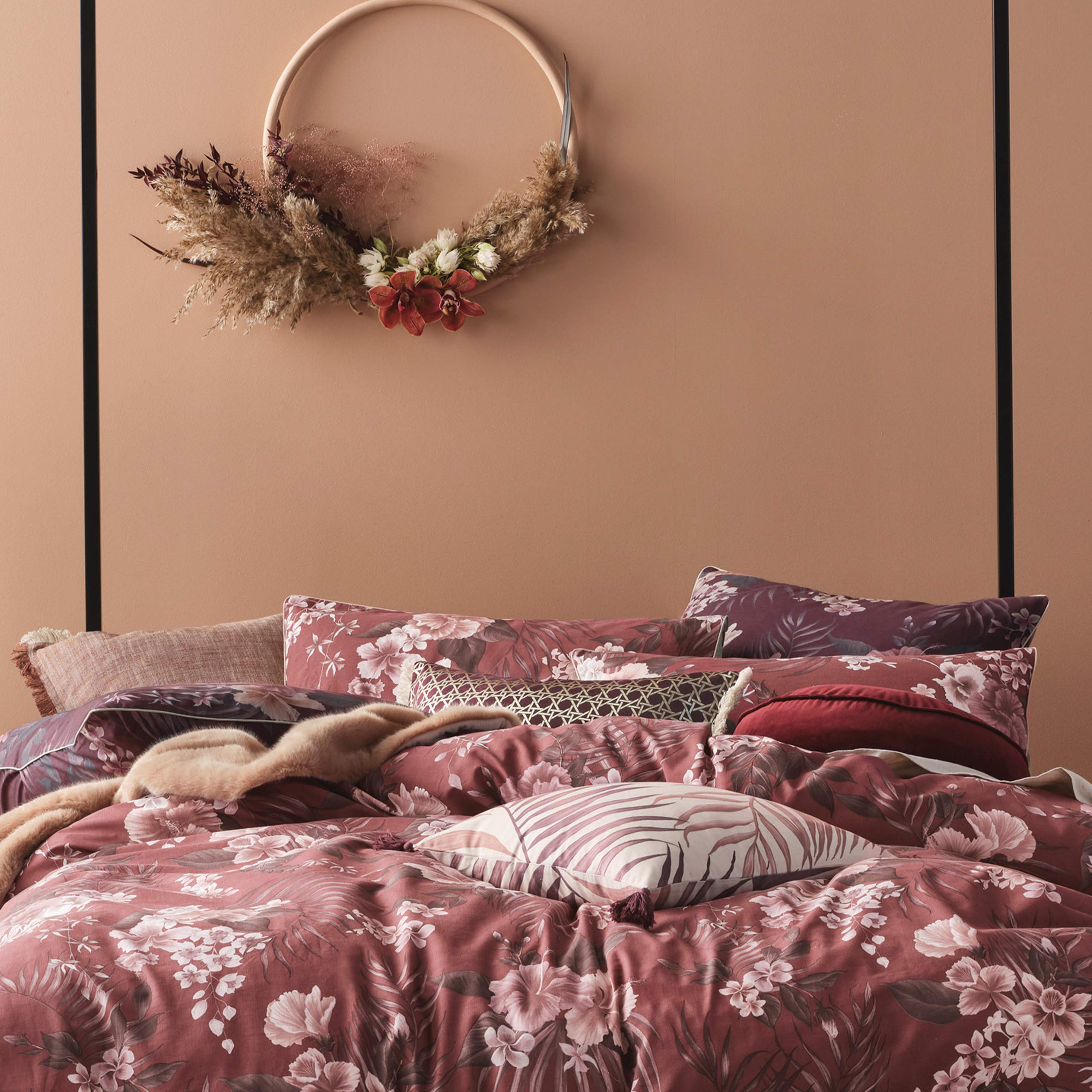 Linen House Taira Pillowcase Set, Multi, 50 x 75cm