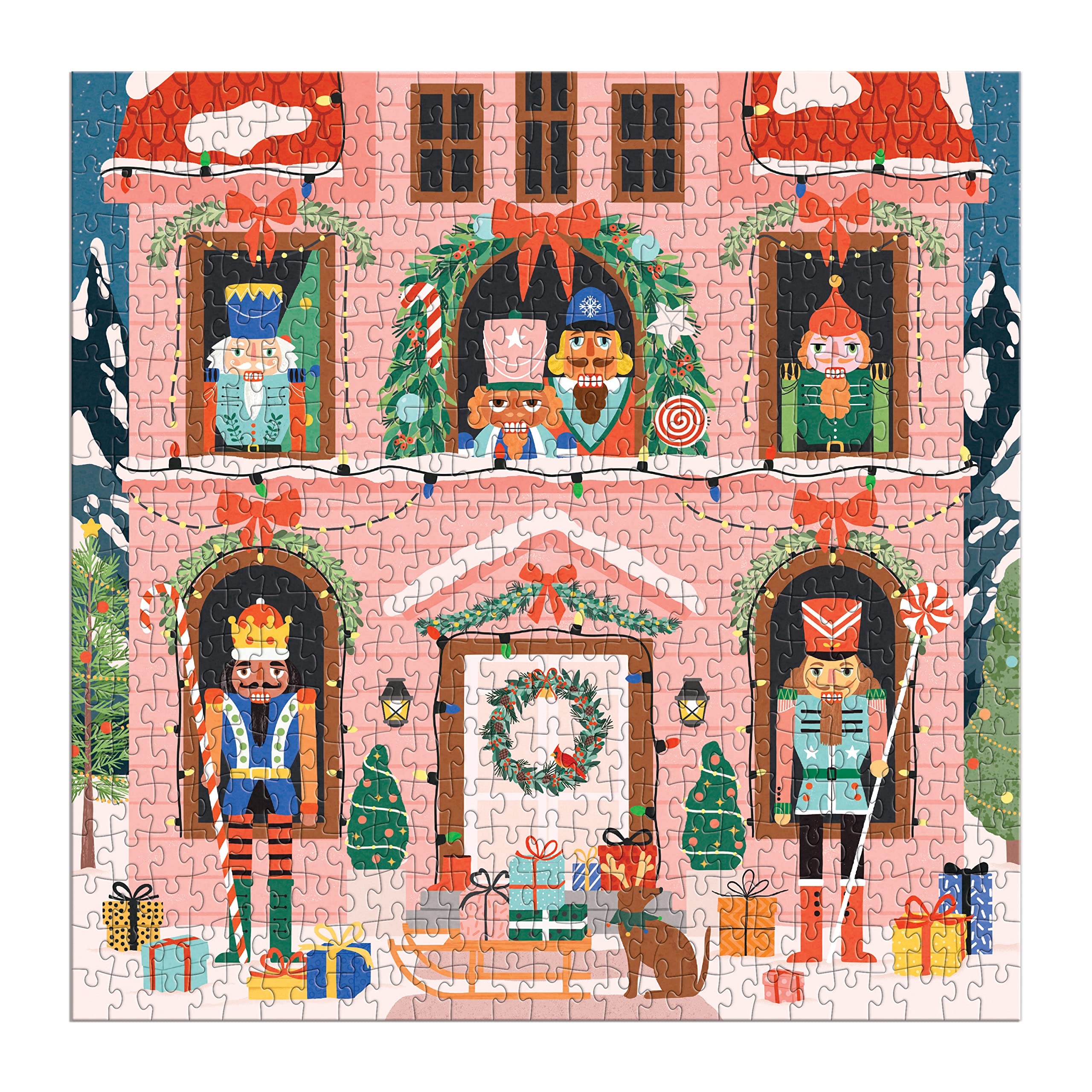 Galison Nutcracker Magic – 500 Piece Puzzle Fun and Challenging Activity with Bright and Bold Artwork of Wooden Toy Soldiers for Adults and Families