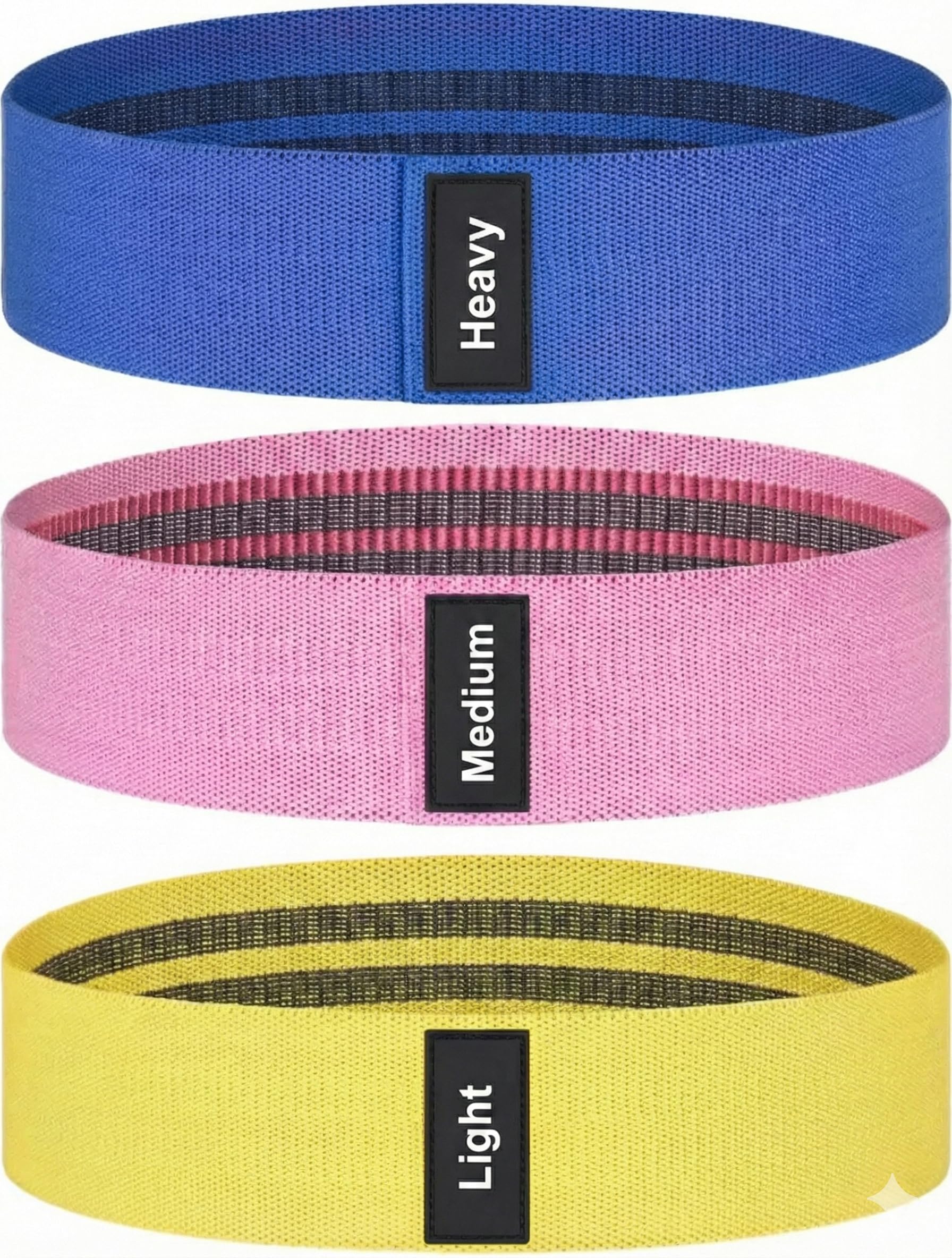 Sterling Sports Resistance Bands Set Men & Women For Exercise - Premium Strength Training Equipment For Hips, Glutes, Gym, Fitness & Yoga Gift For Women & Men (Yellow/Pink/Sky Blue)