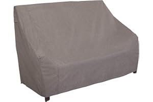 Modern Leisure Garrison Patio Loveseat Cover - Weather-Resistant Fabric - Outdoor Furniture Protection Perfect for Patio, Deck, and Porch - 82.5" L x 38" D x 38.25" H - Heather Grey