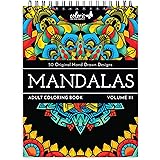 ColorIt Mandalas III Adult Coloring Book - 50 Single-Sided Designs, Thick Smooth Paper, Lay Flat Hardback Covers, Spiral Boun
