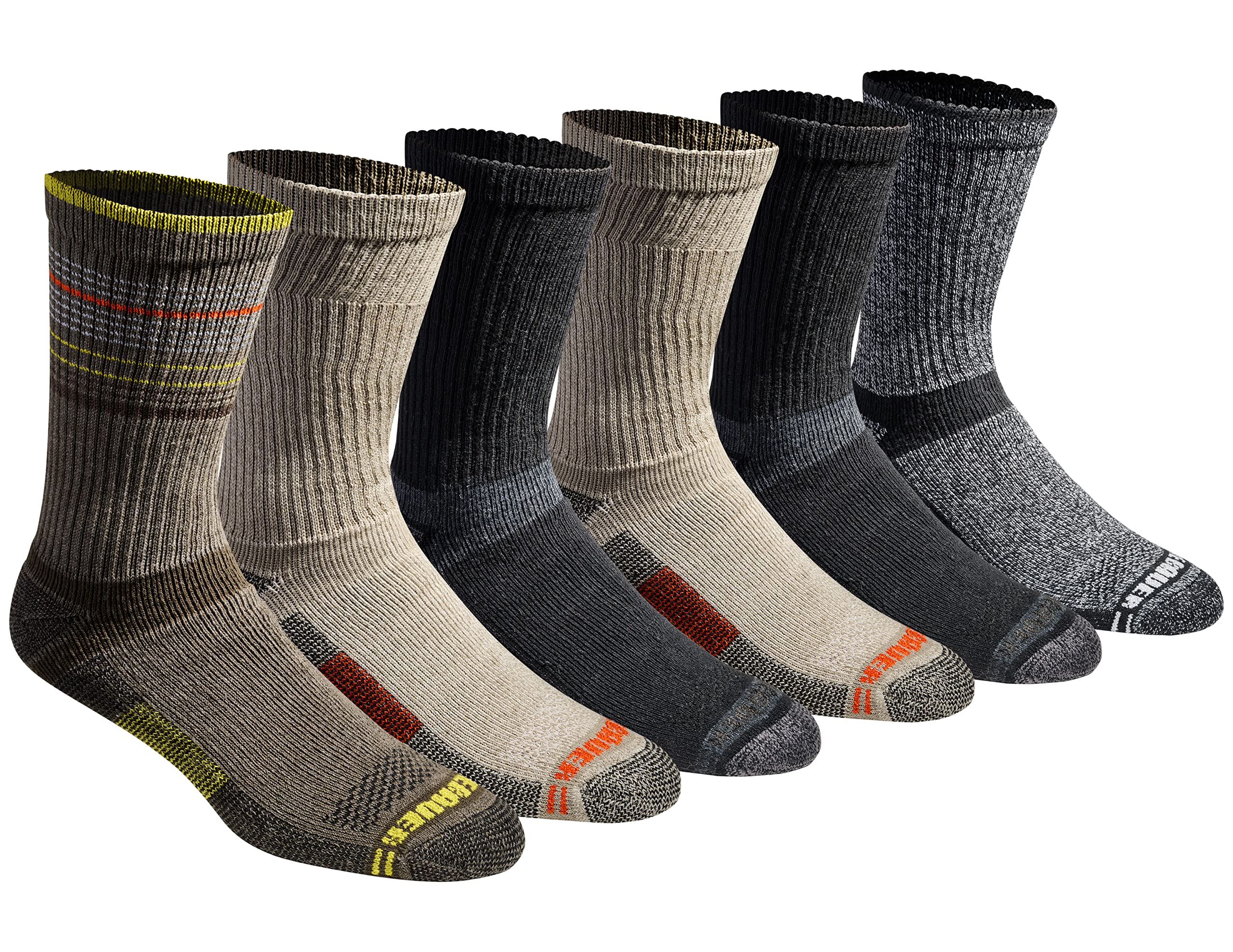 Eddie Bauer Men's Dura Dri Moisture Control Crew Socks, 6 or 12 Pairs