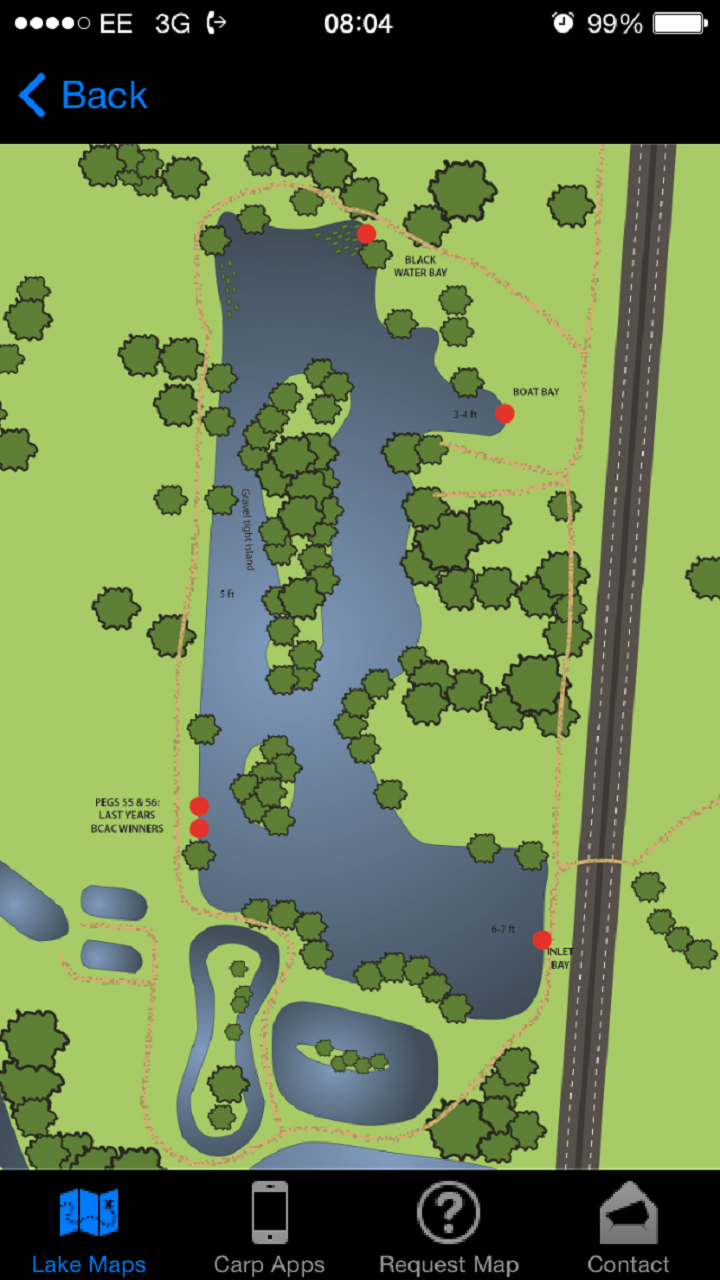Catch 22 Fishing Lake Map Carp Lake Maps:amazon.co.uk:appstore For Android