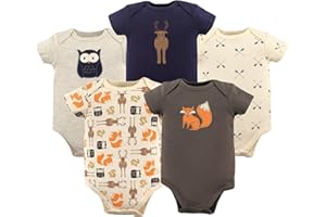 Hudson Baby Baby Boys Cotton Bodysuits 5-pack