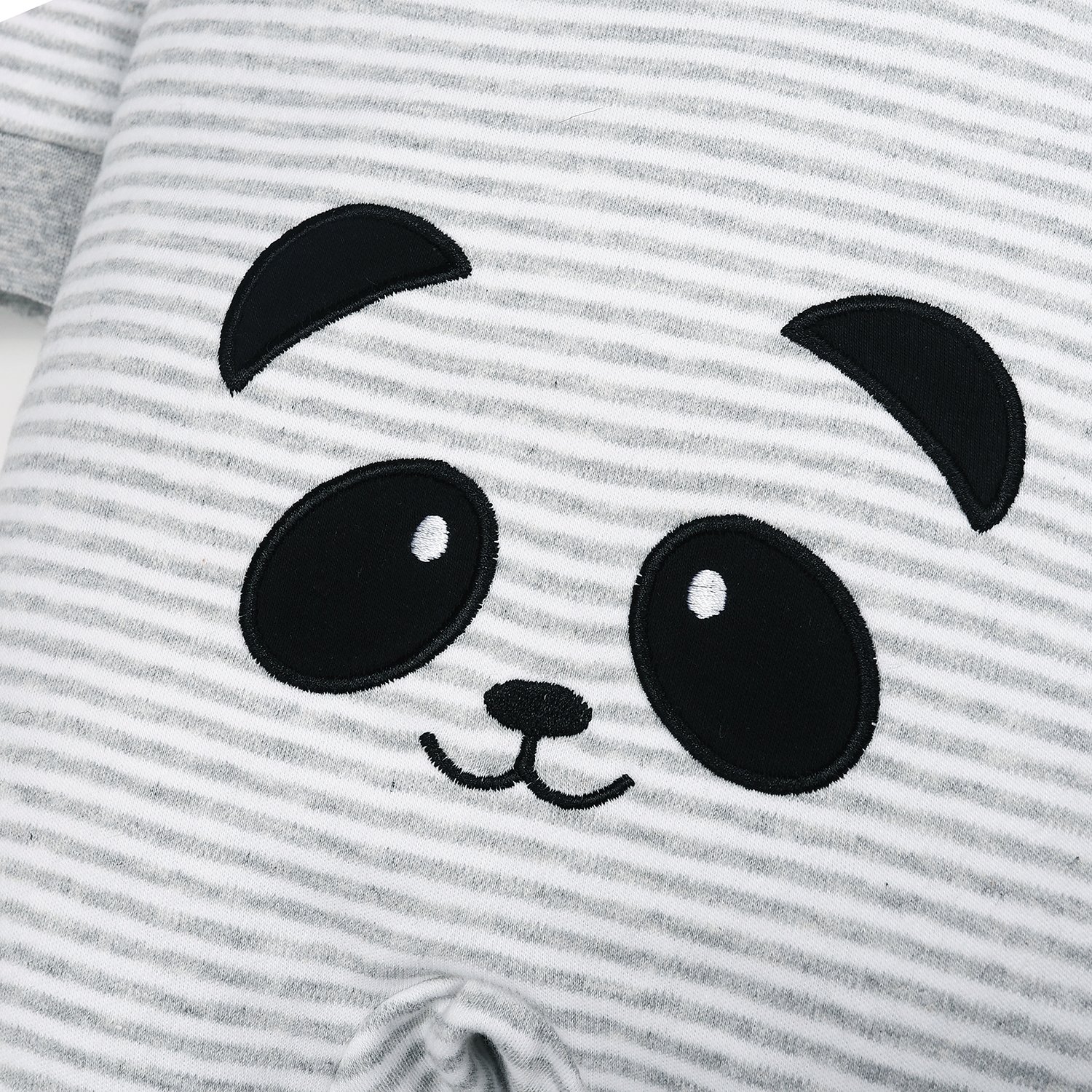 HONGLIN Baby Boys 2-Pack Footed Baby Pajamas Sleepers Rompers Striped and Printed Bat100% Cotton with Non-Slipping Sole