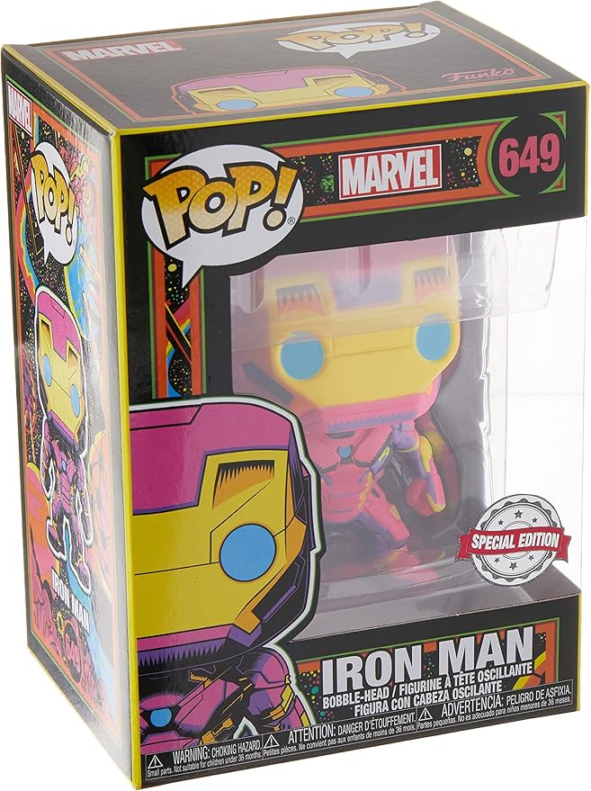 funko pop iron man black light