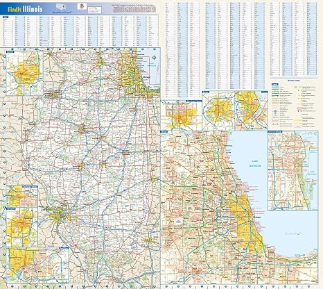 Amazon イリノイ州 ウォールマップ 地図 文房具 オフィス用品 アマゾン