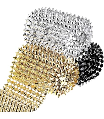 3 Yards Sew Stitch On Spike Stud Cone Flatback Spike Studs Rivets DI