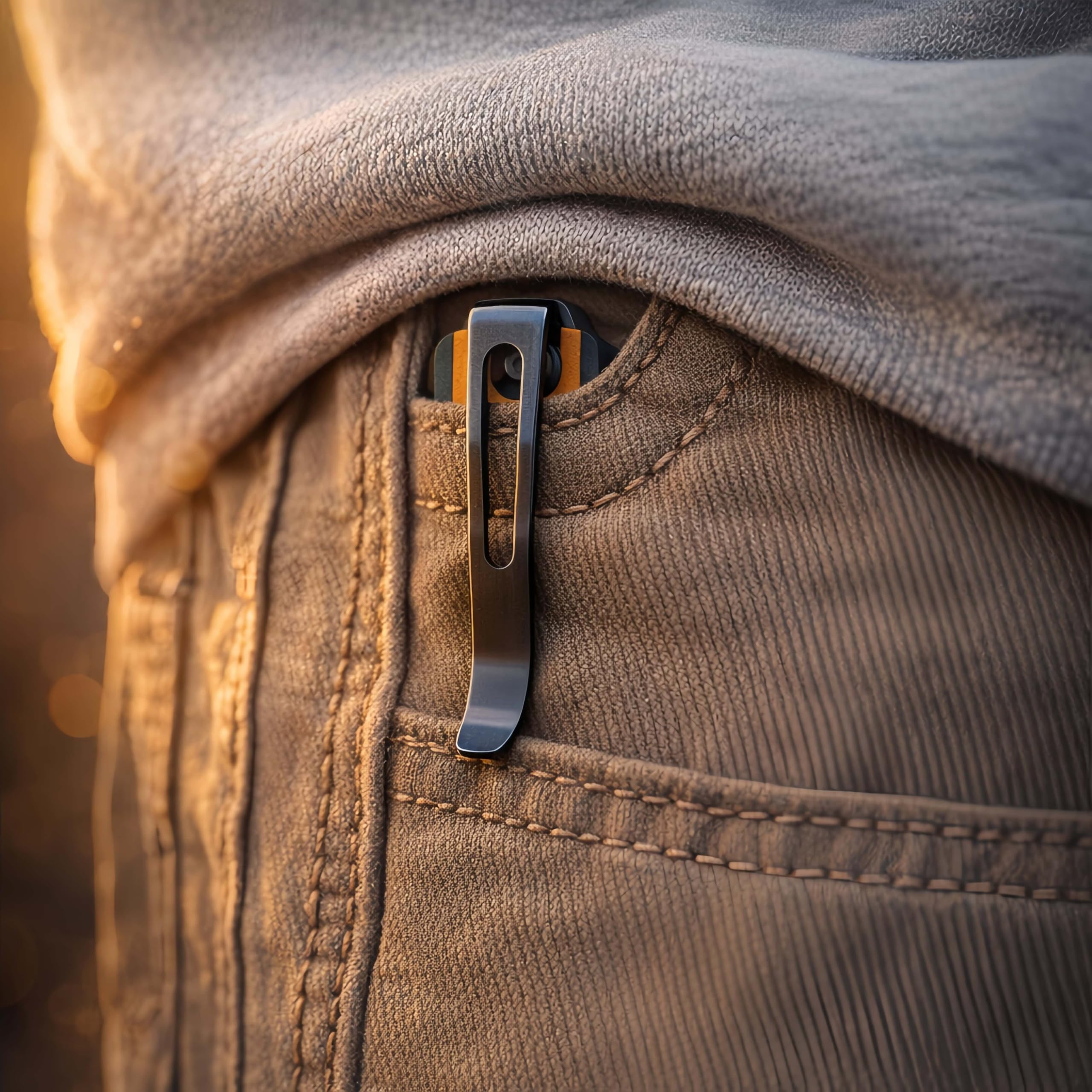YF SMART EDC Taschenmesser D2 Stahl-Limitierte Edition,5.6 cm Slipjoint Klappmesser mit SKIFF Kugellager, G10 & Carbon Fiber Griff, §42a Konformes Klappmesser für Outdoor,Camping & Alltag (Orange) 6