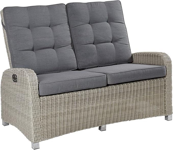 Wholesaler GmbH LC Garden 2er Sofa Zweisitzer Bilbao Living grauMix