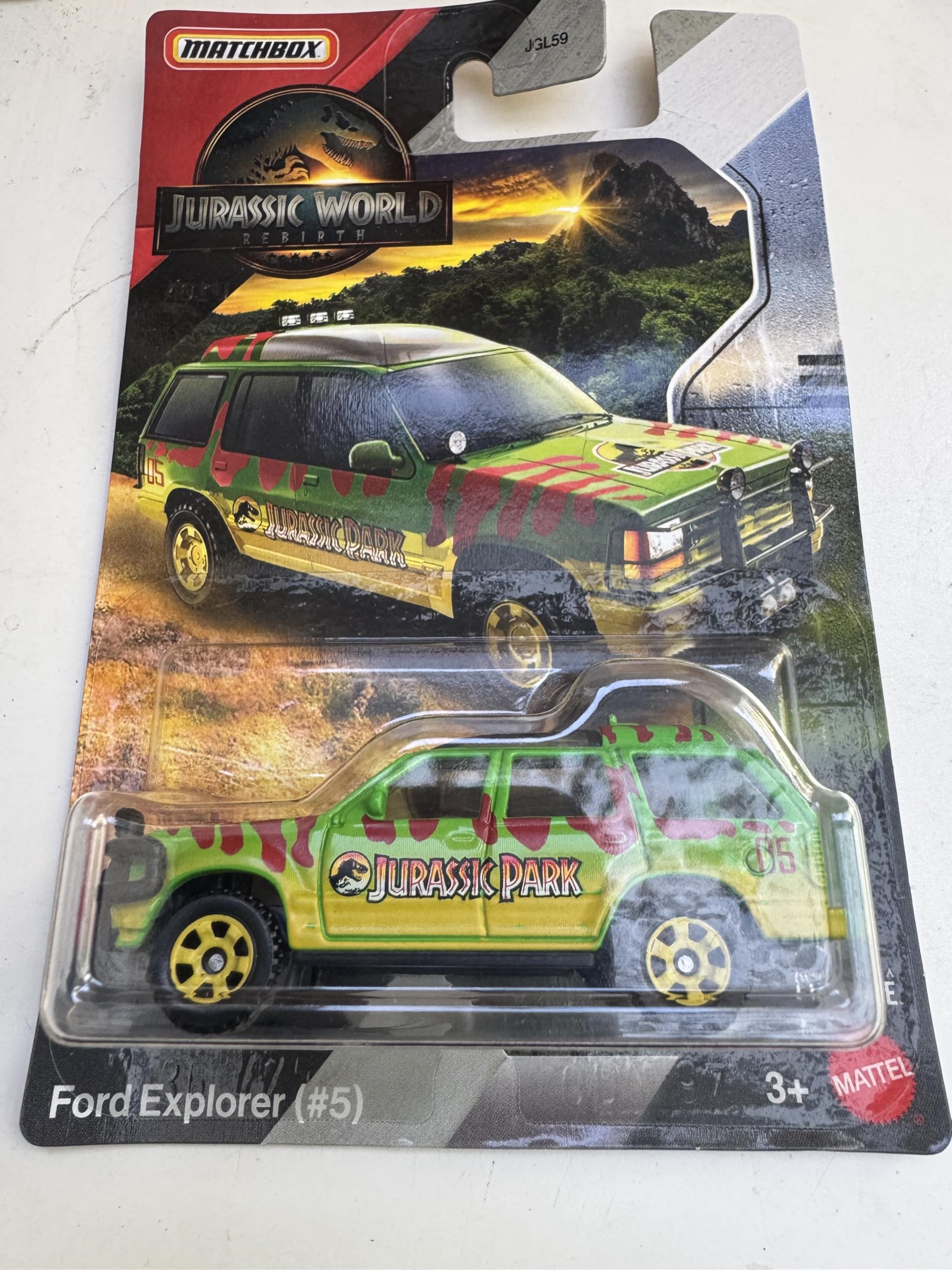 Matchbox 2025 Jurassic World ReBirth #5 Ford Explorer JGL01 (Long Card)