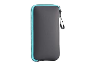 OneJoy Neoprene Cell Phone Pouch, Large Zipper Opening, Lightweight & Protective Phone Sleeves for iPhone Durable Phone Carrier Bag, Thermal Carrying Pouch with Inner Pocket [ BlackBlue ]