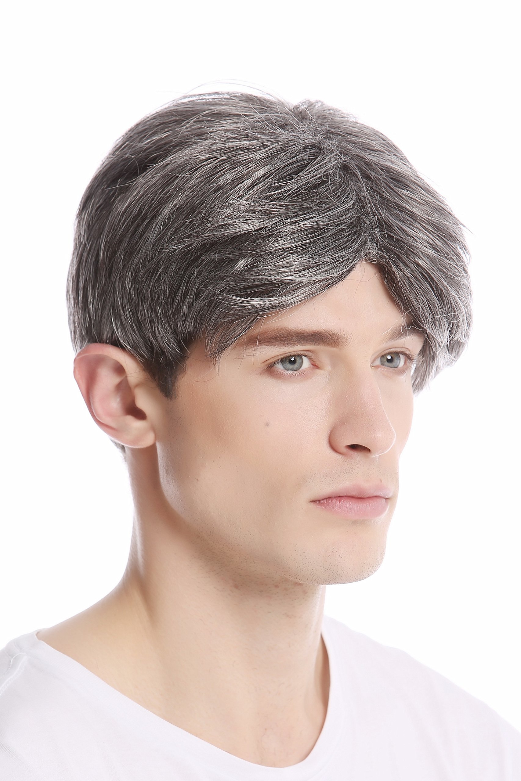 WIG ME UP - GFW967-44 Men Gents Wig short middle parting casual youthful modern look dark grey gray