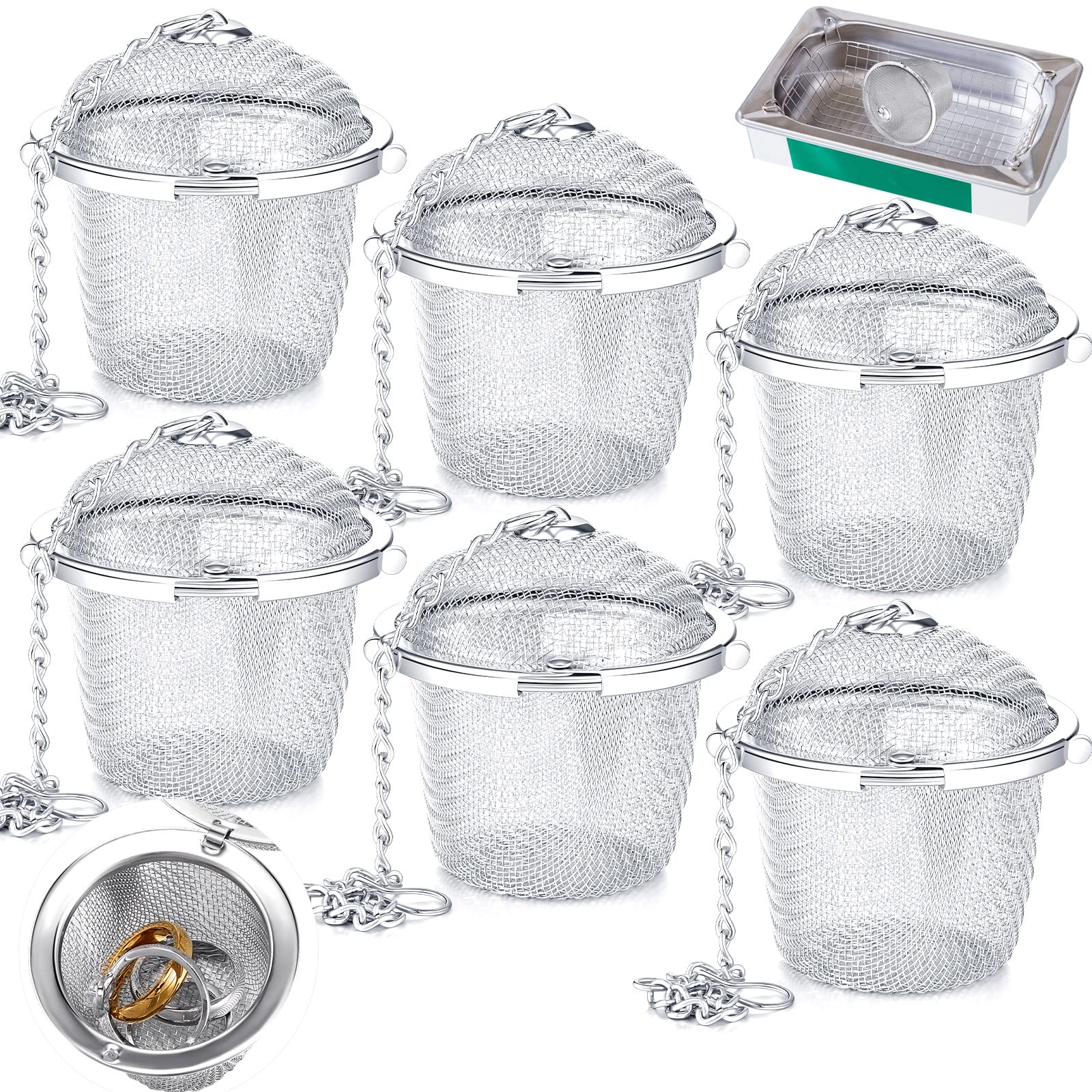 6 Pcs Ultrasonic Watch Parts Cleaner Baskets