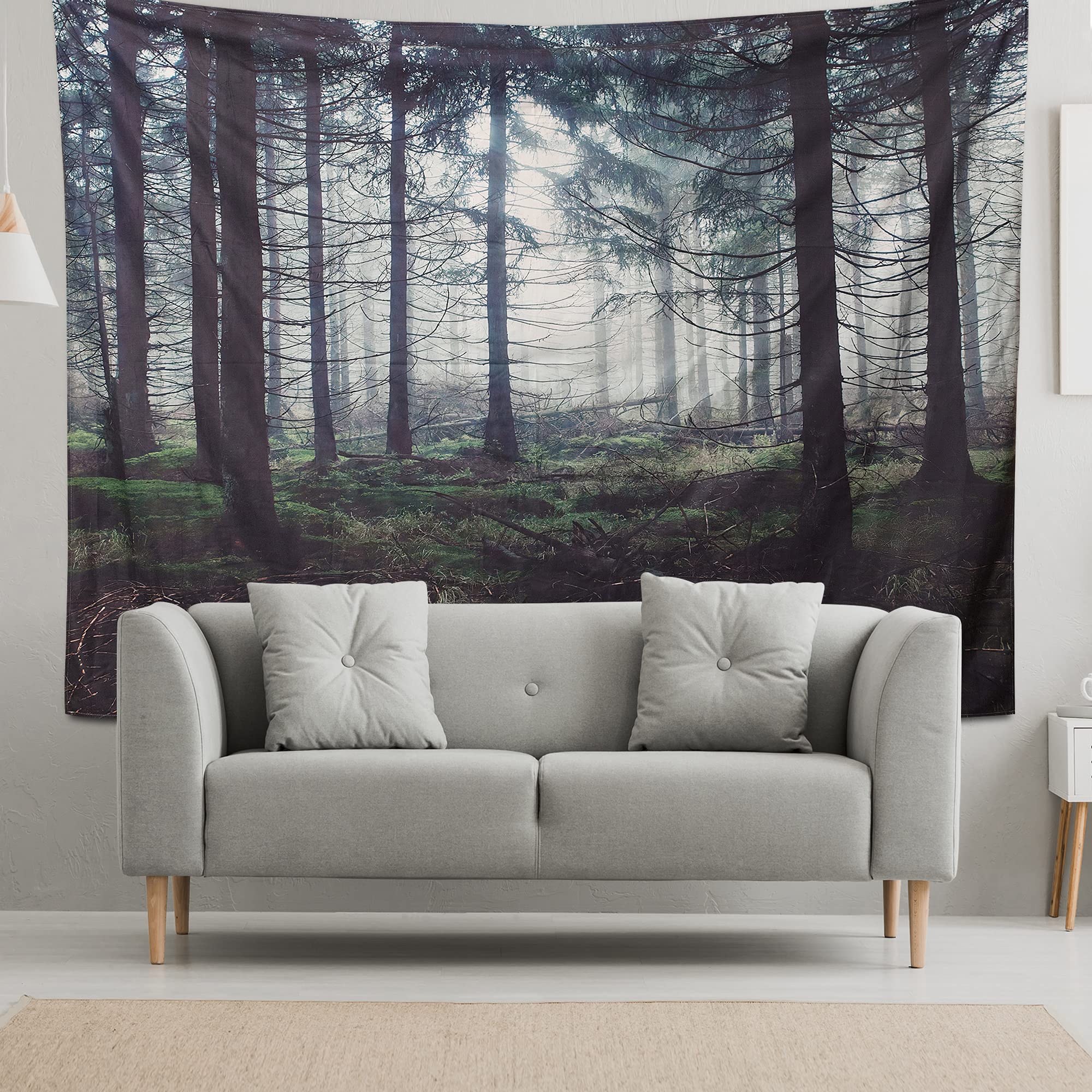 riijk Tapestry Forest Large 200 x 150 cm Duster Forest Motif Also as a Play Mat Large Wall Towel for Great Room Atmosphere