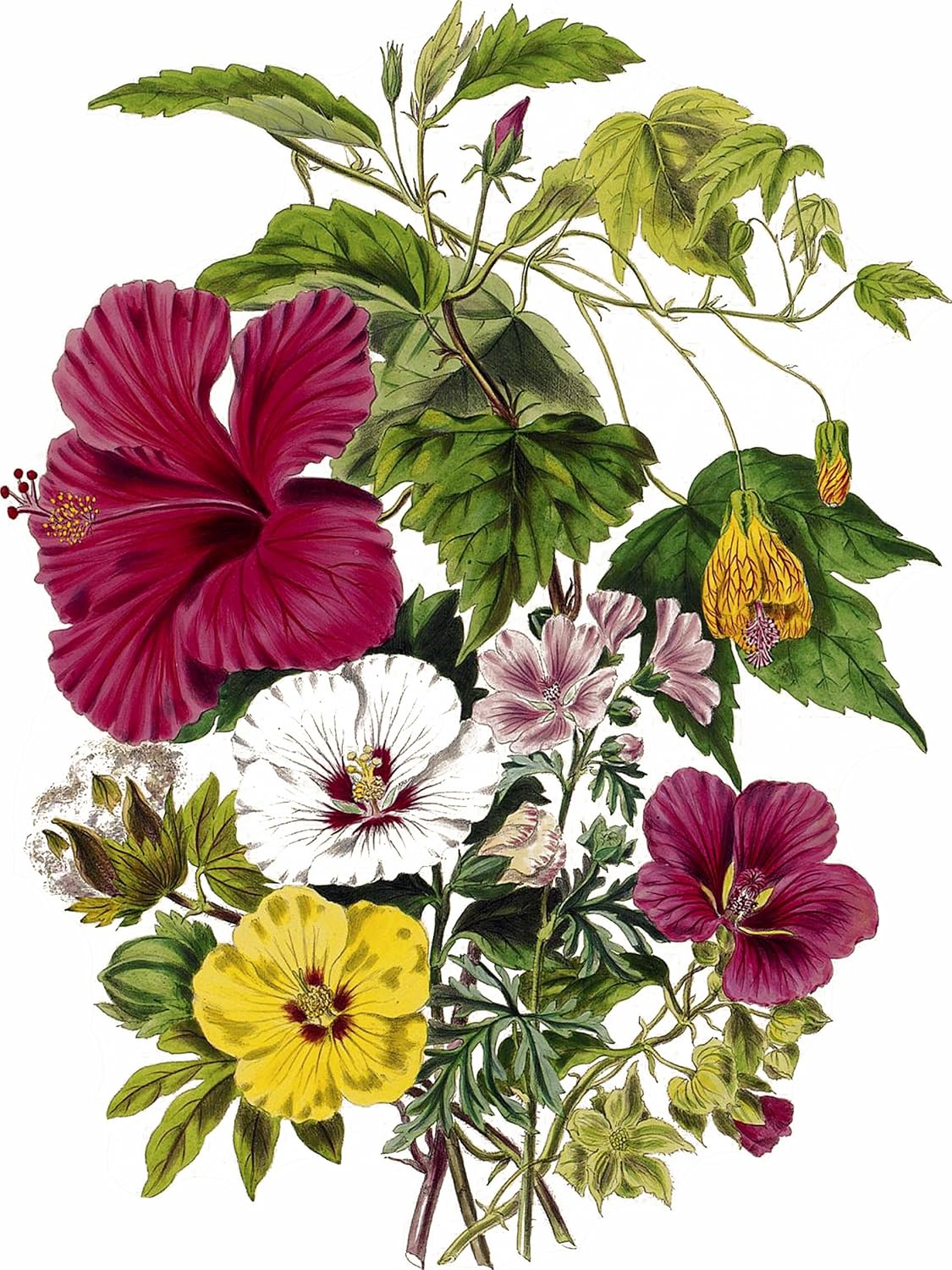 Flowers by E. Twining bouquet leave Tile Mural Kitchen Backsplash Marble Ceramic